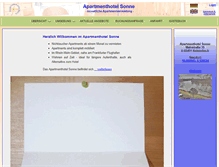 Tablet Screenshot of aparthotelsonne.de